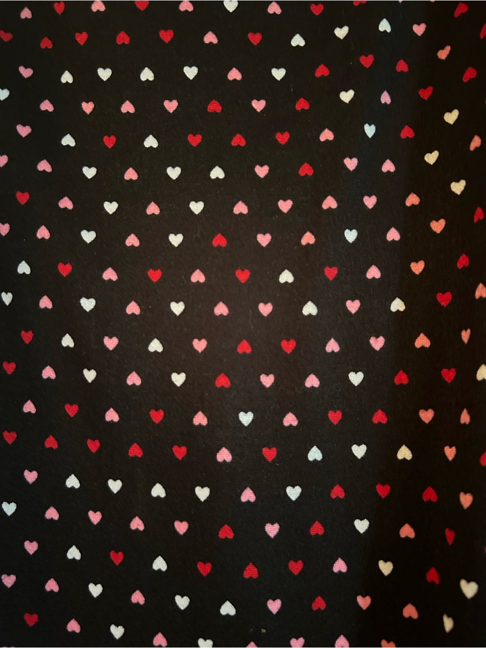 Rene Rofe Sleepwear woman’s 2 pieces- black with red & pink hearts - Picture 4 of 12